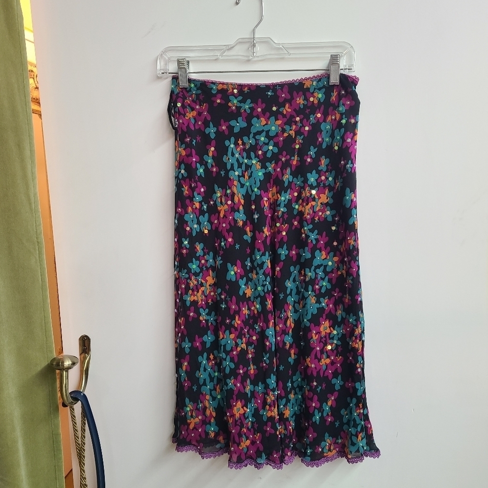 NWT Nicole Miller 100% Silk Skirt